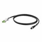 WEIDMULLER - Cavo per installazioni ferroviarie Ethernet (confezionato), Linea di collegamento, Codificato D M12 – pin diritto IP67, RJ45 IP20, Numero di poli: 4,