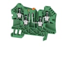 WEIDMULLER - Morsetto sezionatore di prova, Collegamento a vite, verde, 4 mm², 27 A, 500 V, Numero di collegamenti: 4, Numero di piani: 1