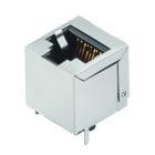 WEIDMULLER - Connettore per circuito stampato jack modulare RJ45, Cat. 5 , Collegamento a saldare THT, Schermatura: Sì, LED: No, Oro su nichel, Tray
