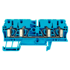 WEIDMULLER - Morsettiera passante, Molla autobloccante, blu, 2.5 mm², 24 A, 800 V, Numero di collegamenti: 4