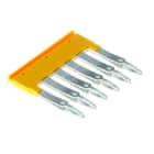 WEIDMULLER - Collegamento trasversale (Morsetto), innestato, giallo, 24 A, Numero di poli: 6, Passo in mm: 5.10, Isolato: Sì, Larghezza: 2.8 mm