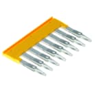 WEIDMULLER - Collegamento trasversale (Morsetto), innestato, giallo, 24 A, Numero di poli: 8, Passo in mm: 5.10, Isolato: Sì, Larghezza: 2.8 mm