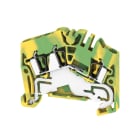 WEIDMULLER - Morsetto PE, Molla autobloccante, Verde/giallo, 2.5 mm², 800 V, Numero di collegamenti: 3, Numero di piani: 1, TS 35, V-0, Wemid