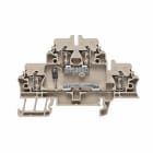 WEIDMULLER - Morsettiera portacomponenti, Molla autobloccante, Beige scuro, 2.5 mm², 500 V, 500 V, Numero di collegamenti: 4, Numero di piani: 2, TS 35