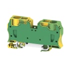 WEIDMULLER - Morsetto PE, Molla autobloccante, Verde/giallo, 35 mm², 800 V, Numero di collegamenti: 2, Numero di piani: 1, TS 35, V-0, Wemid