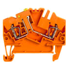 WEIDMULLER - Morsetto sezionatore di prova, Molla autobloccante, arancione, 2.5 mm², 10 A, 400 V, Numero di collegamenti: 2, Numero di piani: 1