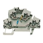 WEIDMULLER - Morsettiera portacomponenti, Molla autobloccante, Beige scuro, 2.5 mm², 24 V, 24 V, Numero di collegamenti: 4, Numero di piani: 2, TS 35