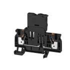 WEIDMULLER - Morsetto componibile portafusibile, PUSH IN, nero, 4 mm², 6.3 A, 36 V, Numero di collegamenti: 2, Numero di piani: 1, TS 35