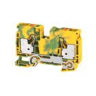 WEIDMULLER - Morsetto PE, PUSH IN, Verde/giallo, 10 mm², 1000 V, Numero di collegamenti: 2, Numero di piani: 1, TS 35, V-0, Wemid