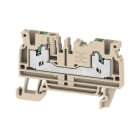 WEIDMULLER - Morsettiera passante, SNAP IN, Beige scuro, 2.5 mm², 24 A, 800 V, Numero di collegamenti: 2