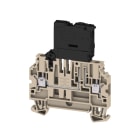 WEIDMULLER - Morsetto componibile portafusibile, Collegamento a vite, Beige scuro, 4 mm², 6.3 A, 70 V, Numero di collegamenti: 2, Numero di piani: 1, TS 35