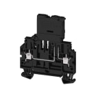 WEIDMULLER - Morsetto componibile portafusibile, Collegamento a vite, nero, 4 mm², 6.3 A, 250 V, Numero di collegamenti: 2, Numero di piani: 1, TS 35