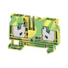 WEIDMULLER - Morsetto PE, SNAP IN, Verde/giallo, 6 mm², 1000 V, Numero di collegamenti: 2, Numero di piani: 1, TS 35, V-0, Wemid
