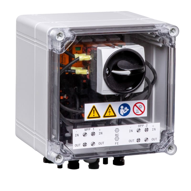 WEIDMULLER - Quadro di stringa (Fotovoltaico), PV Next, 1100 V, 2 MPP, 1 ingresso / 1 uscita per MPPT, Protezione contro le sovratensioni I / II, Interruttore sezi