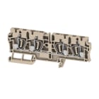 WEIDMULLER - Morsettiera passante, Molla autobloccante, Beige scuro, 4 mm², 32 A, 800 V, Numero di collegamenti: 4