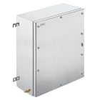 WEIDMULLER - Custodia in metallo Ex, 406 x 508 x 200 mm, lucidatura elettrochimica, Piastra a flangia: Sì, sotto, 4 cerniere e viti esagonali con testa a taglio M6