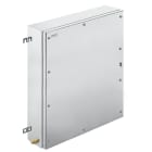 WEIDMULLER - Custodia in metallo Ex, 508 x 620 x 150 mm, lucidatura elettrochimica, Piastra a flangia: Sì, sotto, 4 cerniere e viti esagonali con testa a taglio M6