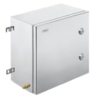 WEIDMULLER - Custodia in metallo Ex, 350 x 350 x 200 mm, lucidatura elettrochimica, Piastra a flangia: No, 4 cerniere e viti esagonali con testa a taglio M6 SW10