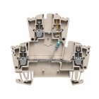 WEIDMULLER - Morsettiera portacomponenti, Collegamento a vite, Beige scuro, 2.5 mm², 24 V, 24 V, Numero di collegamenti: 3, Numero di piani: 2, TS 35