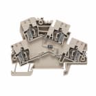 WEIDMULLER - Morsettiera portacomponenti, Molla autobloccante, Beige scuro, 4 mm², 800 V, 800 V, Numero di collegamenti: 4, Numero di piani: 2, TS 35