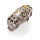 WEIDMULLER - Morsetto sezionatore di prova, Molla autobloccante, Beige scuro, 6 mm², 20 A, 24 V, Numero di collegamenti: 2, Numero di piani: 1
