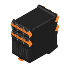 WEIDMULLER - Set di custodie per guide DIN (custodia modulare), Larghezza: 67.5 , IP20 installato, PA 66 GF 30, Plastica, nero