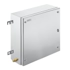 WEIDMULLER - Custodia in metallo Ex, 350 x 350 x 150 mm, lucidatura elettrochimica, Piastra a flangia: No, 4 cerniere e viti esagonali con testa a taglio M6 SW10